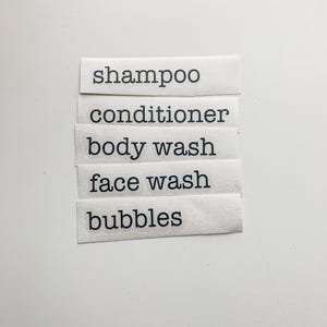 Shampoo Conditioner Body Wash Stickers | Personalized Shampoo Labels | Custom Design Shower Stickers| Uniform Body Soap Stickers imagen 5