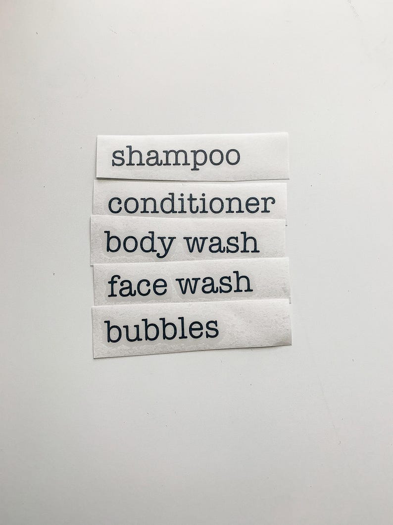 Shampoo Conditioner Body Wash Stickers | Personalized Shampoo Labels | Custom Design Shower Stickers| Uniform Body Soap Stickers imagen 5