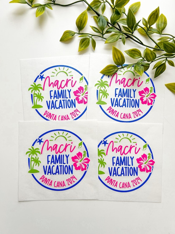 Custom Vacation Sticker, Waterproof Vacation Stickers, Personalized Family Vacation Decals, Tumbler Stickers, Custom Family Vacation Decal