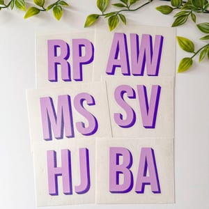 Double Layer Monogram Decal | 3D Shadow Layered Stickers | Personalized Gift Idea | Shadow Block Decals | Custom Initials | Tumbler Decal immagine 6