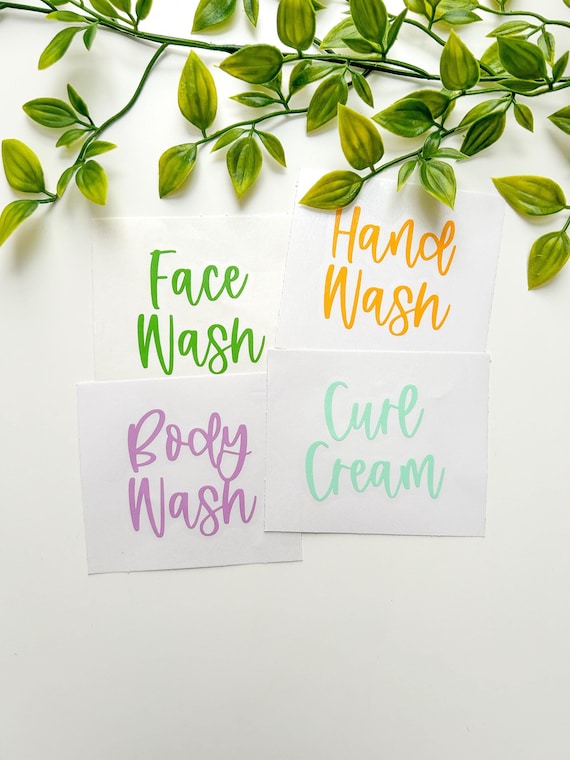 Home Organization Vinyl Decals, Water Resistant Vinyl Stickers, Skincare Decals, Bathroom Organization, Lotion Labels, Haircare Labels