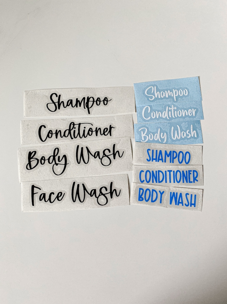 Shampoo Conditioner Body Wash Stickers Personalized Shampoo Etsy