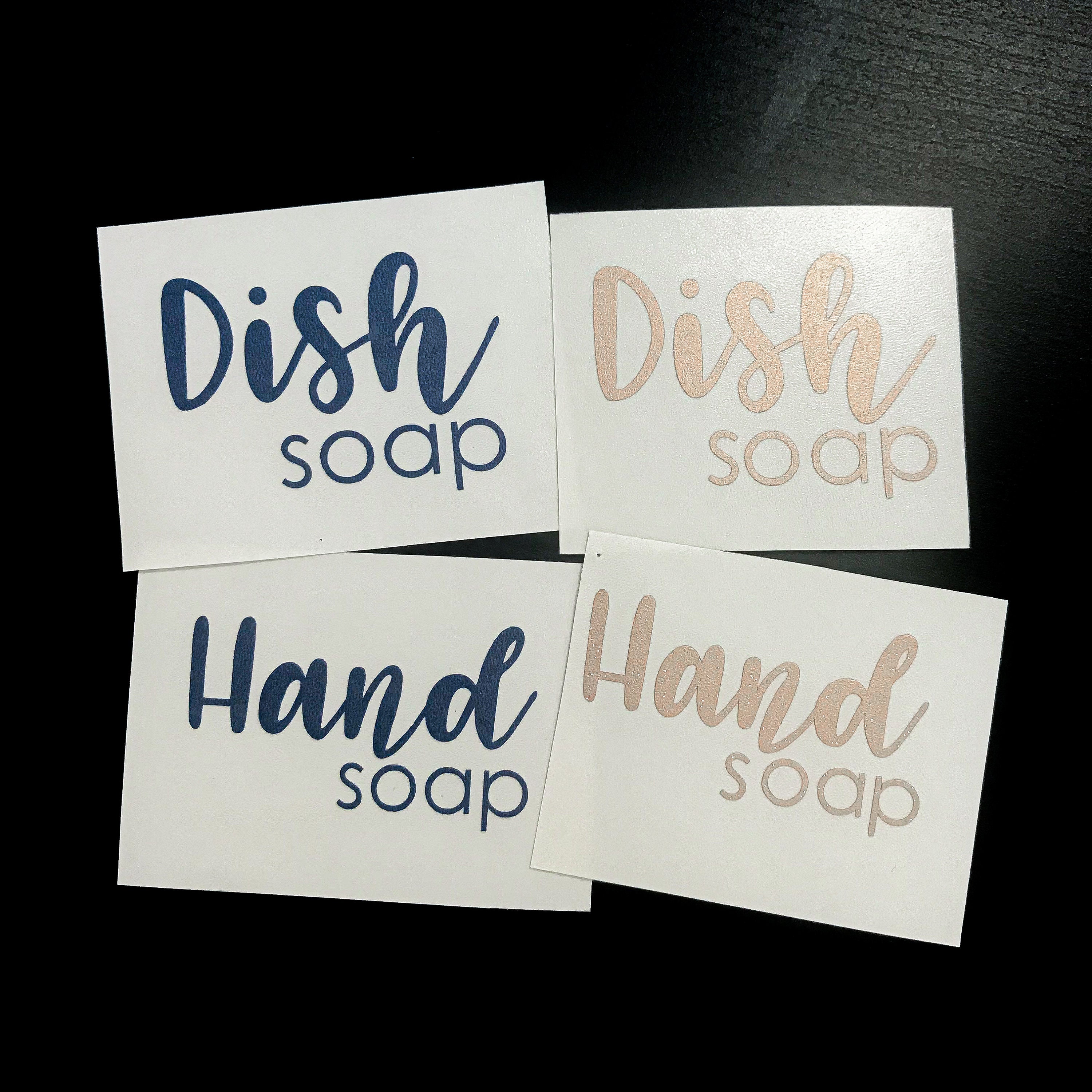 Soap Bottle Stickers. Dish Soap Decal. Hand Soap Decal. Wash Etsy