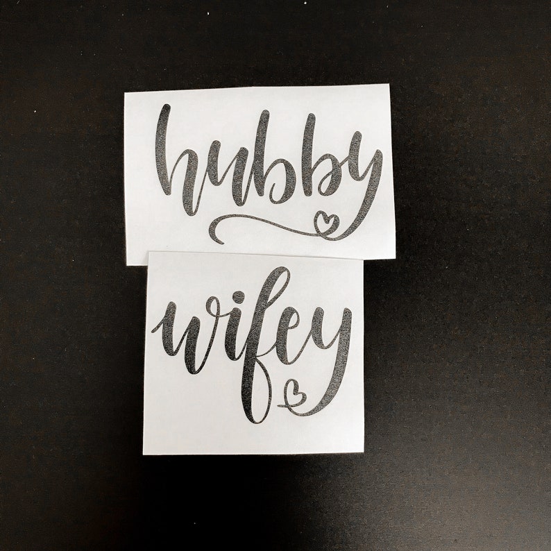 Wifey Sticker. Hubby Sticker. Wifey and Hubby. Husband and Etsy