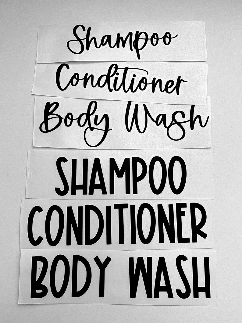 Shampoo Conditioner Body Wash Stickers Personalized Shampoo Etsy