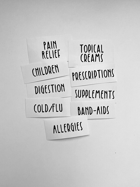 Custom Medicine Labels Medicine Organization Etsy