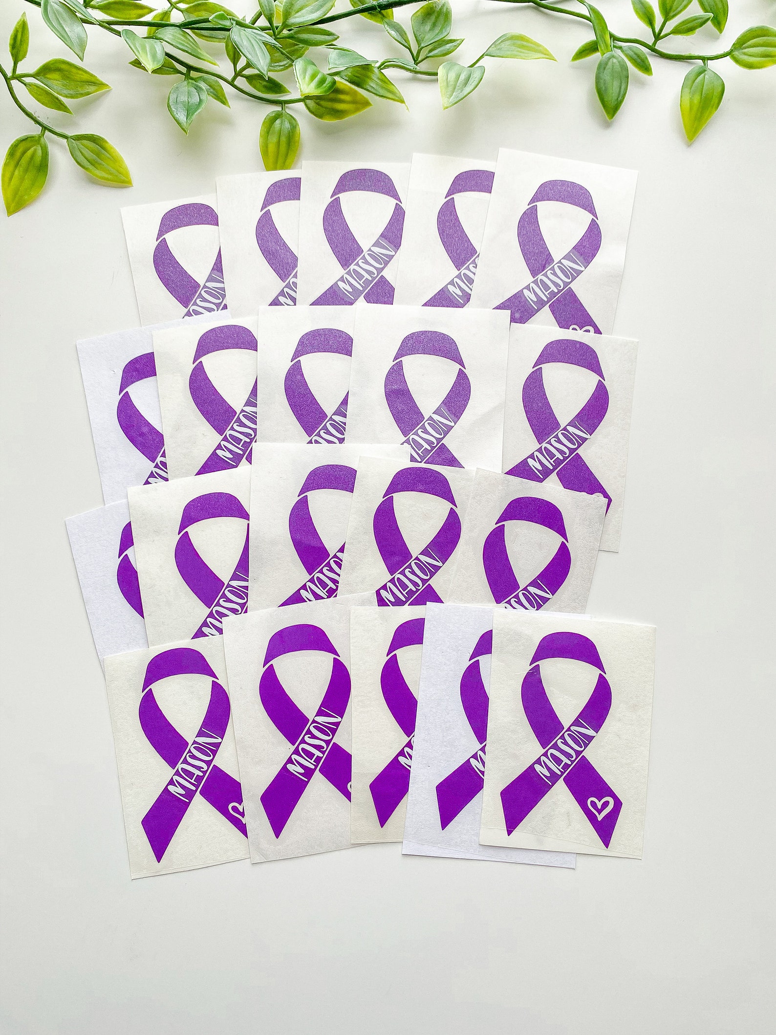 Personalized Purple Cancer Ribbon Stickers | Lupus | Pancreatic Cancer ...