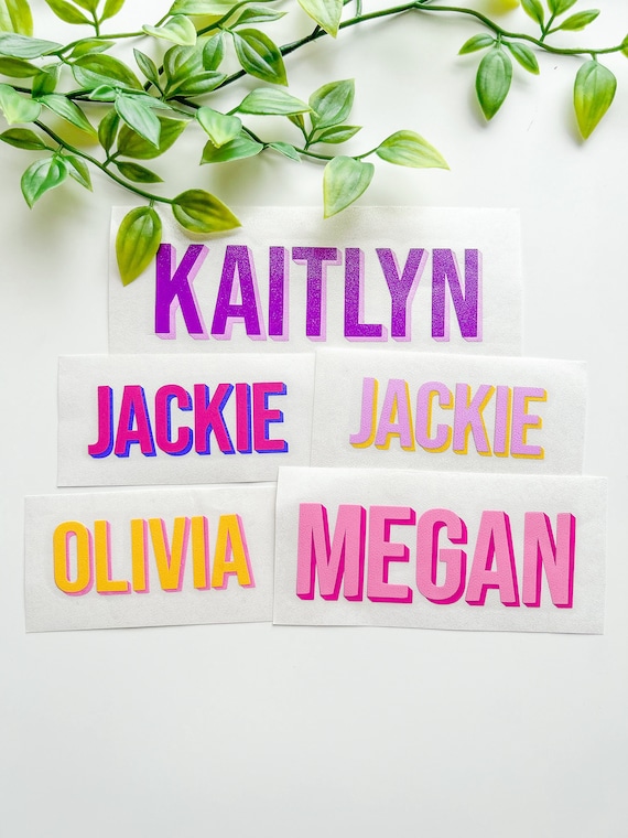 Double Layered Name Sticker, 3D Shadow Name Vinyl Decal, Custom Name Decals, Personalized Gift Idea, Waterproof Vinyl Sticker, Tumbler Decal