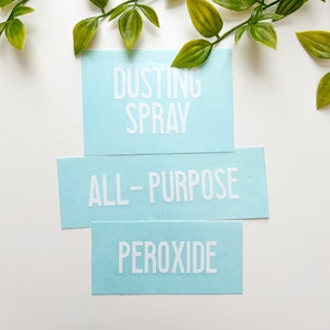Cleaning Labels, Water Resistant, Custom Vinyl Stickers, Cleaning Supplies Organization, Home Organization Labels, Aesthetic Cleaning Labels