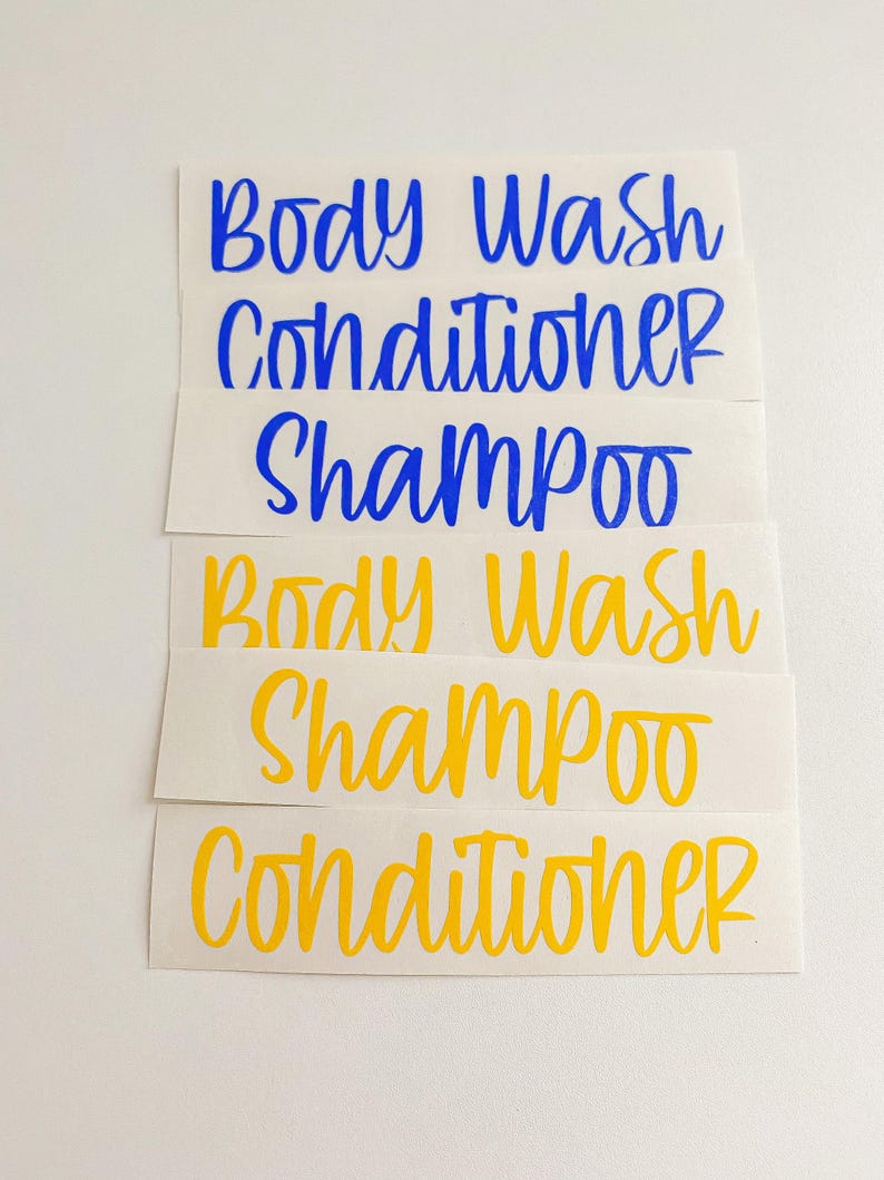 Shampoo Conditioner Body Wash Stickers | Personalized Shampoo Labels | Custom Design Shower Stickers| Uniform Body Soap Stickers imagen 6