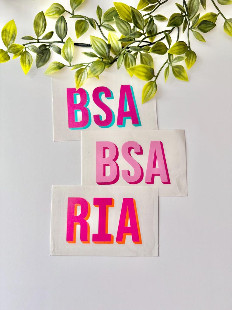 Double Layer Monogram Decal | 3D Shadow Layered Stickers | Personalized ...