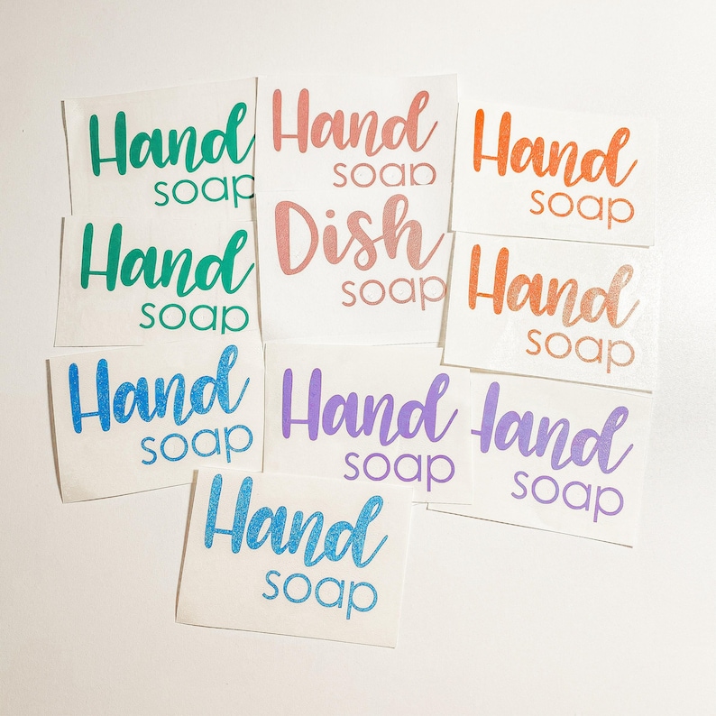 Soap Bottle Stickers. Dish Soap Decal. Hand Soap Decal. Wash Your Hands Decal. DIY Soap Bottle Decor. image 4