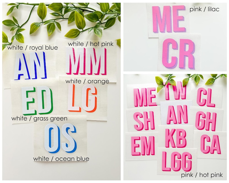Double Layer Monogram Decal | 3D Shadow Layered Stickers | Personalized Gift Idea | Shadow Block Decals | Custom Initials | Tumbler Decal immagine 10