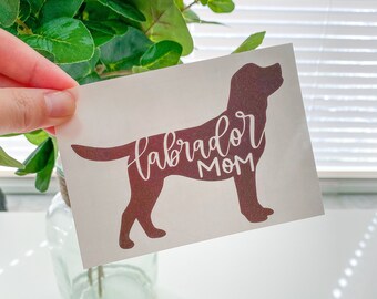 Labrador Mom Sticker, Water Resistant Car Decal, Labrador Retriever Sticker, Laptop Dog Mom Sticker, Labrador Mom Gift, Tumbler Sticker