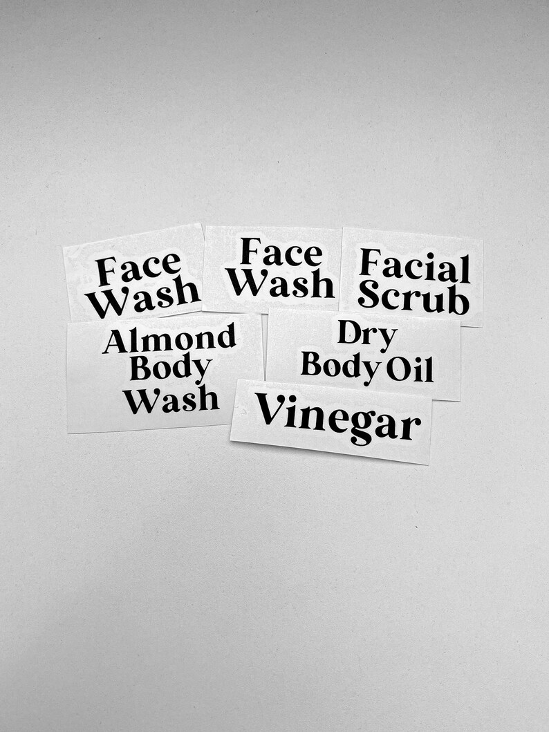 Custom Bathroom Labels Personalized Your Own Vinyl Decals Etsy