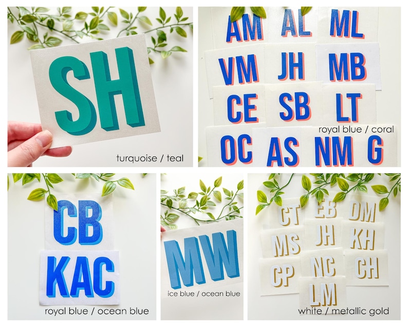 Double Layer Monogram Decal | 3D Shadow Layered Stickers | Personalized Gift Idea | Shadow Block Decals | Custom Initials | Tumbler Decal immagine 7