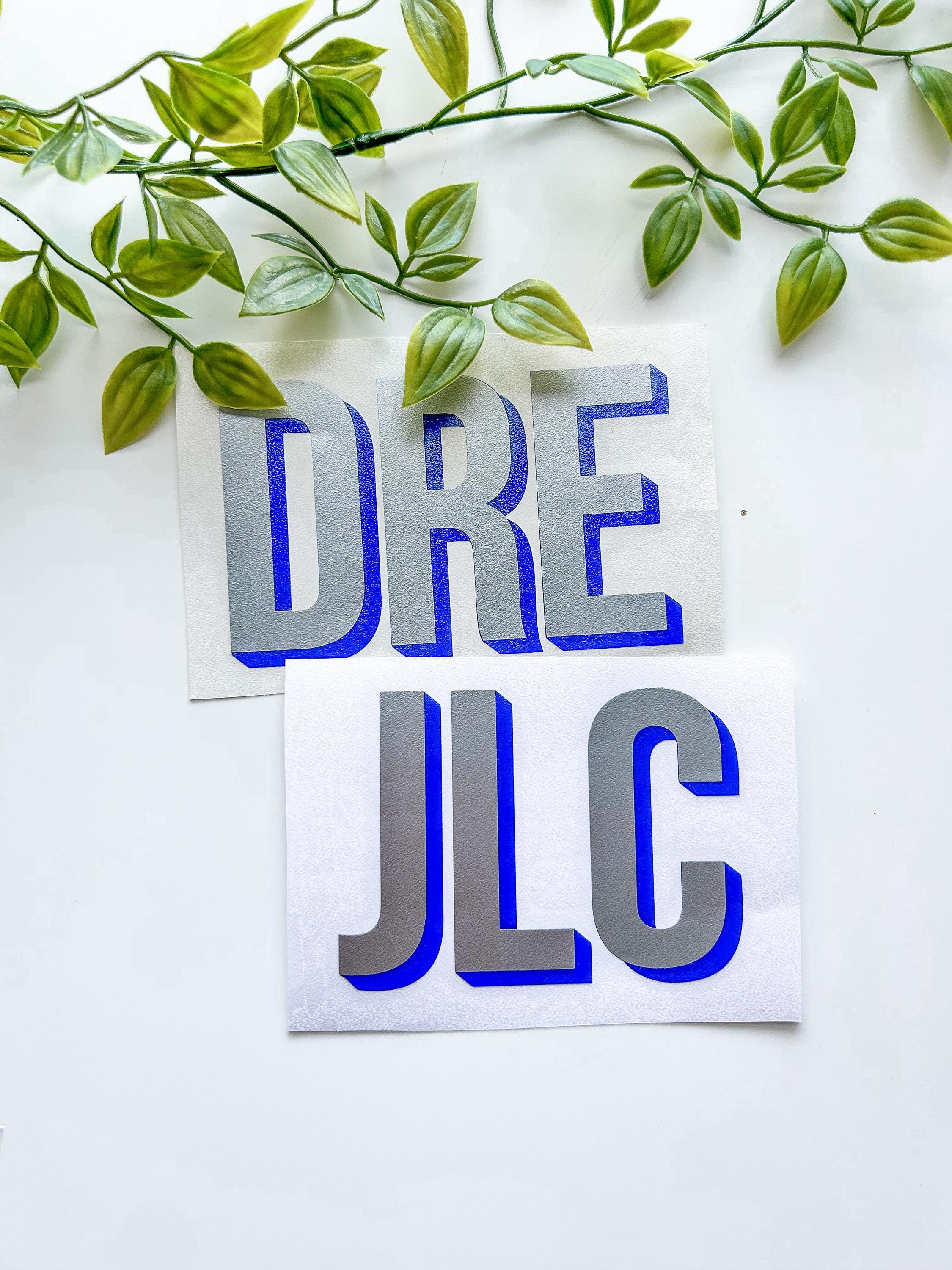 Double Layer Monogram Decal | 3D Shadow Layered Stickers | Personalized ...