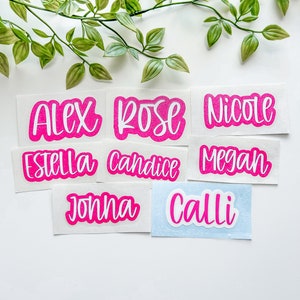 Custom Name Vinyl Stickers, Layered Name Sticker, Water Resistant Name Decals, Tumbler Sticker, Laptop Sticker, Double Layered Name Sticker