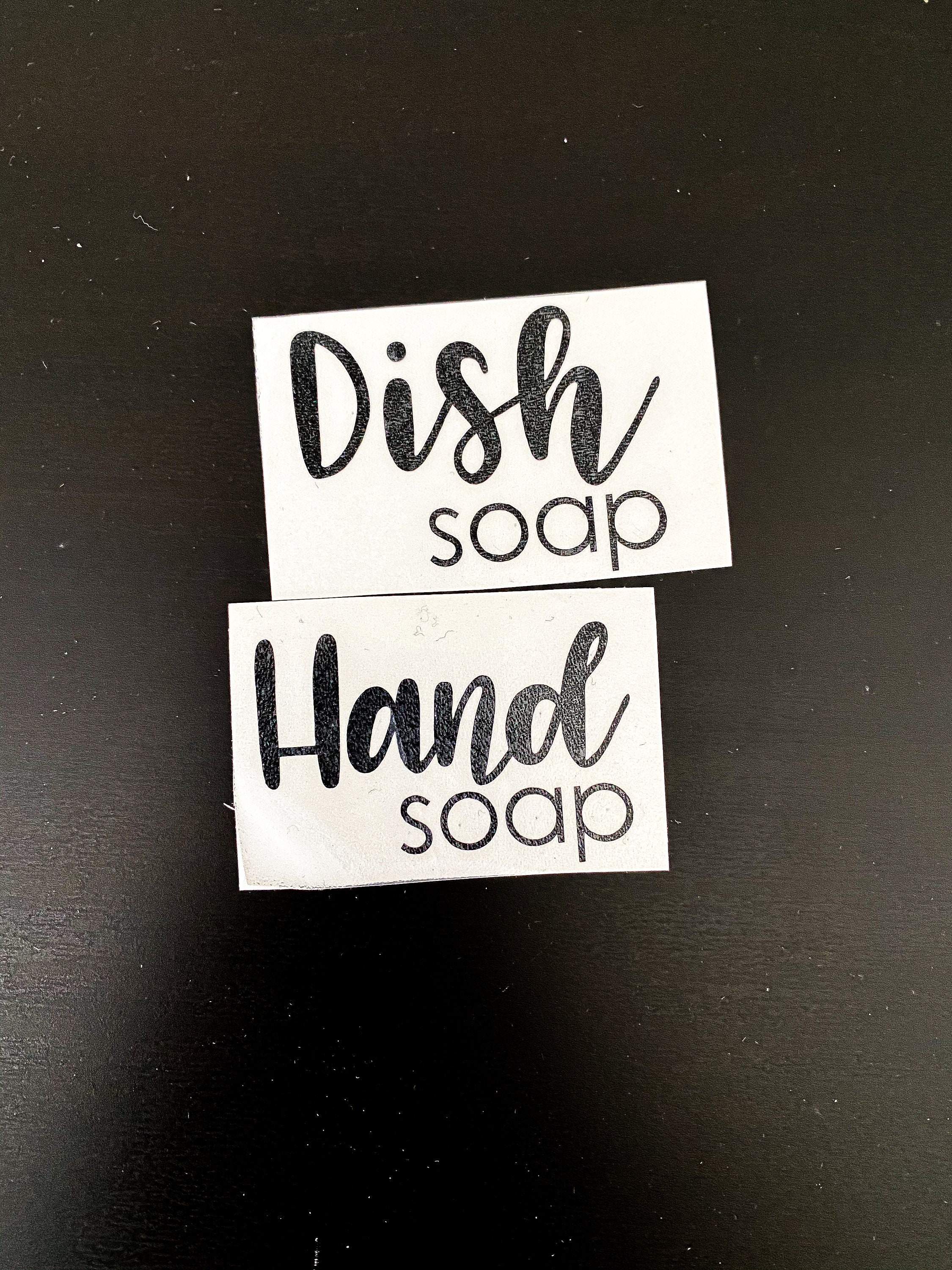 Soap Bottle Stickers. Dish Soap Decal. Hand Soap Decal. Wash Etsy