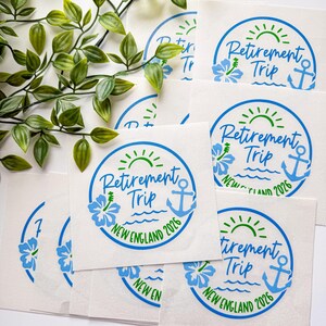 Pegatinas personalizadas para vacaciones, pegatinas impermeables para vacaciones, calcomanías personalizadas para vacaciones familiares, pegatinas para vasos, calcomanías personalizadas para vacaciones familiares imagen 3