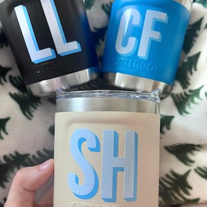 Double Layer Monogram Decal | 3D Shadow Layered Stickers | Personalized Gift Idea | Shadow Block Decals | Custom Initials | Tumbler Decal immagine 11