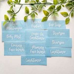 Home Organization Vinyl Decals, Water Resistant Vinyl Stickers, Skincare Decals, Bathroom Organization, Lotion Labels, Haircare Labels image 4