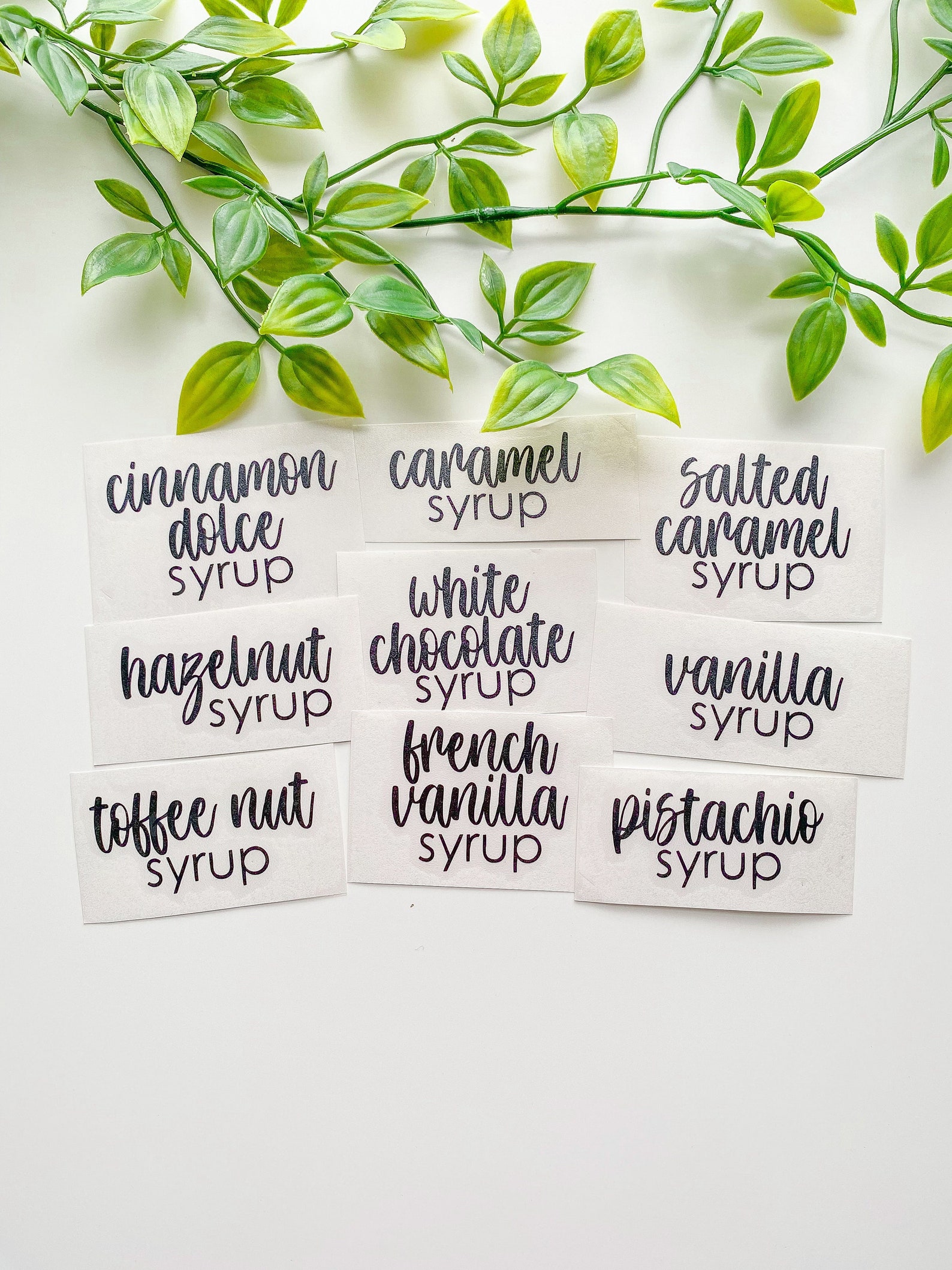 Regular Syrup Sticker Coffee Syrup Stickers, Water Resistant, Vinyl Stickers, Syrup Bottle ...