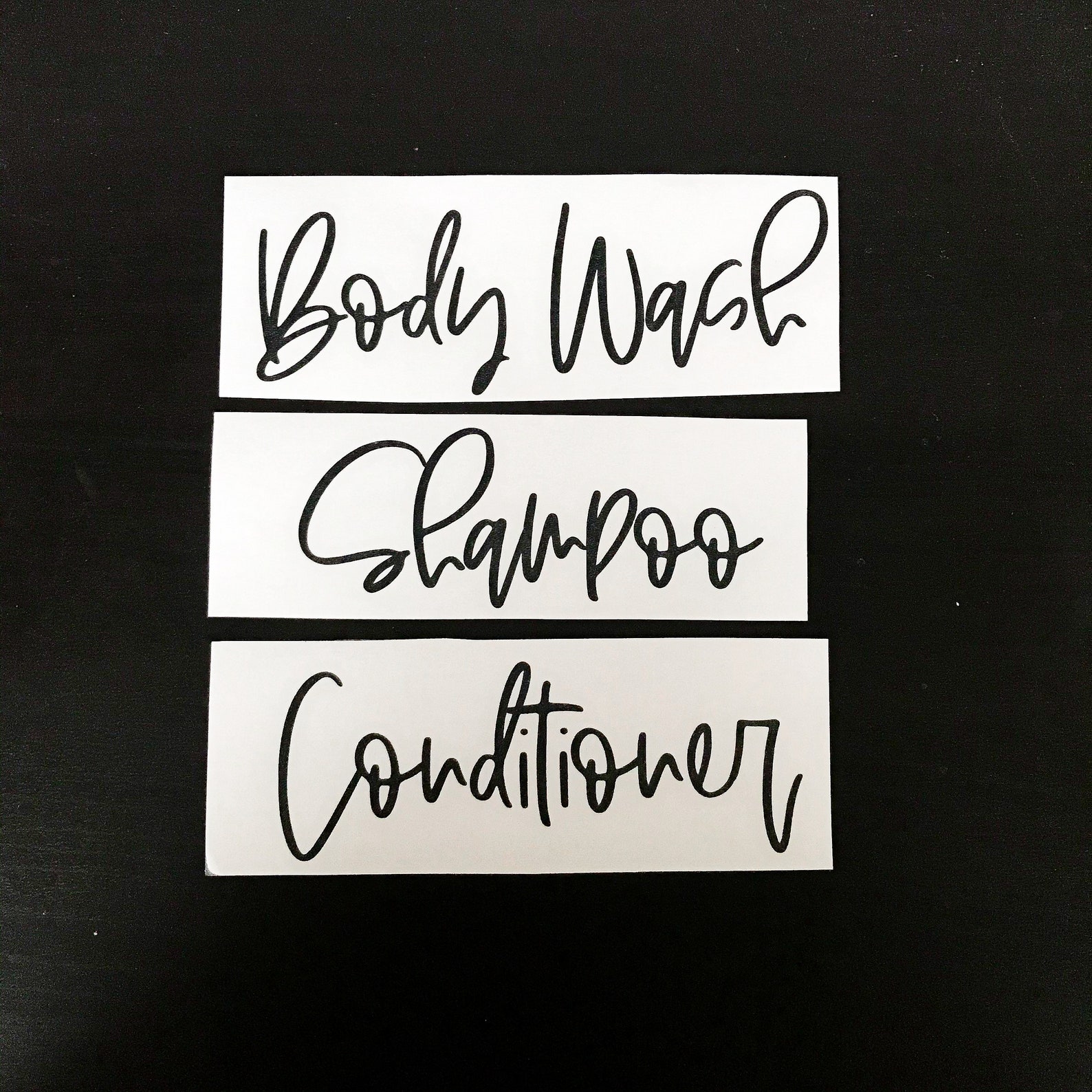 Shampoo Conditioner Body Wash Decals. Stickers for Bathroom Etsy