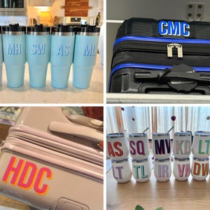 Double Layer Monogram Decal | 3D Shadow Layered Stickers | Personalized Gift Idea | Shadow Block Decals | Custom Initials | Tumbler Decal immagine 13