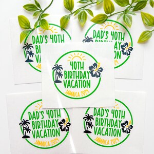 Pegatinas personalizadas para vacaciones, pegatinas impermeables para vacaciones, calcomanías personalizadas para vacaciones familiares, pegatinas para vasos, calcomanías personalizadas para vacaciones familiares imagen 11