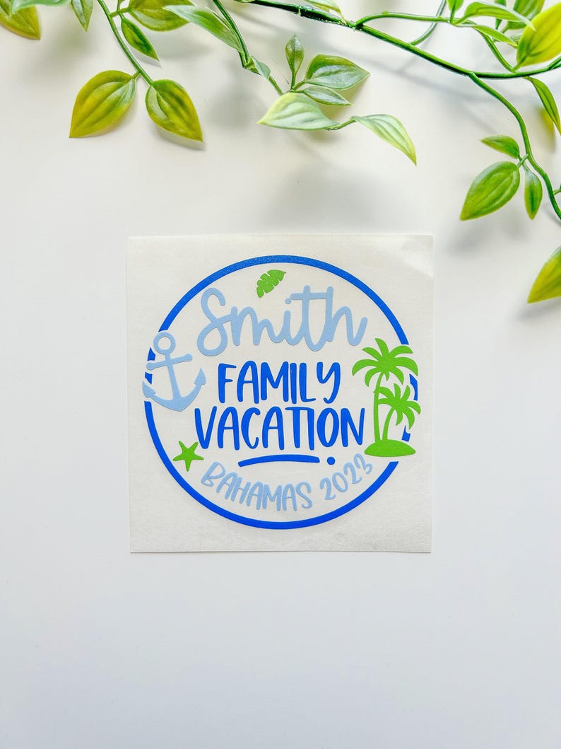 Pegatinas personalizadas para vacaciones, pegatinas impermeables para vacaciones, calcomanías personalizadas para vacaciones familiares, pegatinas para vasos, calcomanías personalizadas para vacaciones familiares imagen 12
