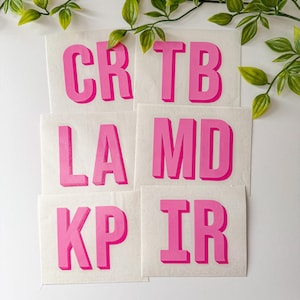Double Layer Monogram Decal | 3D Shadow Layered Stickers | Personalized Gift Idea | Shadow Block Decals | Custom Initials | Tumbler Decal immagine 4
