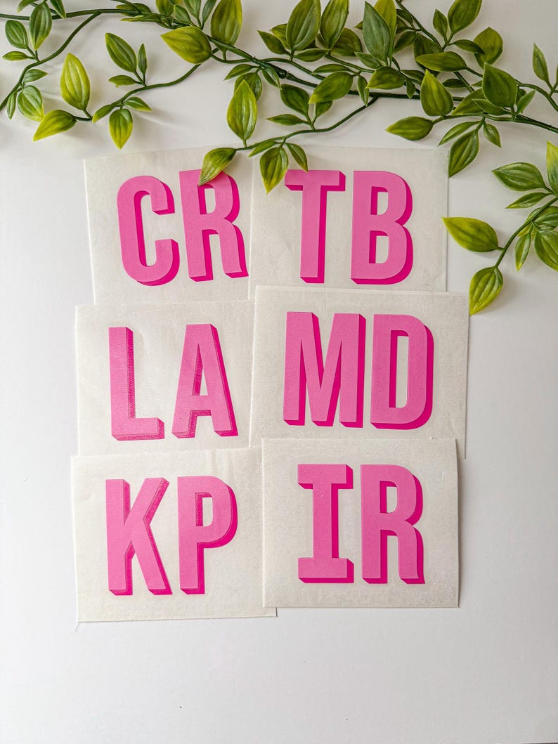 Double Layer Monogram Decal | 3D Shadow Layered Stickers | Personalized Gift Idea | Shadow Block Decals | Custom Initials | Tumbler Decal immagine 4