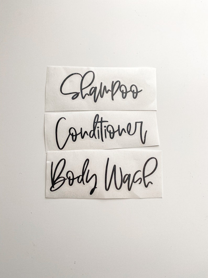 Shampoo Conditioner Body Wash Stickers Personalized Shampoo Etsy