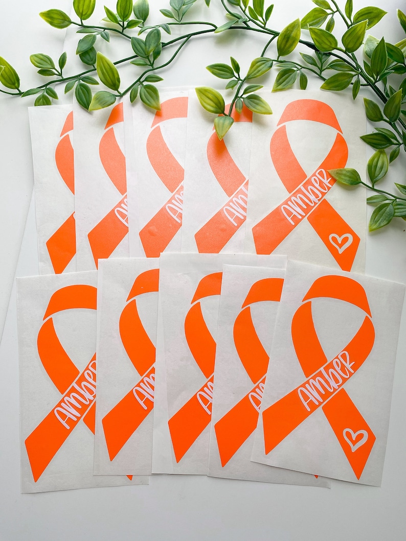 BULK Cancer Awareness Ribbon Stickers Waterproof Vinyl - Etsy