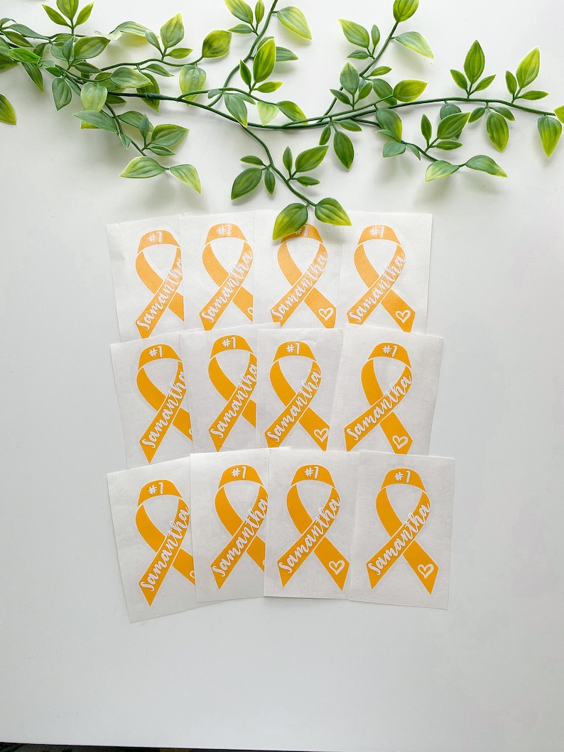 BULK Cancer Awareness Ribbon Stickers Waterproof Vinyl - Etsy