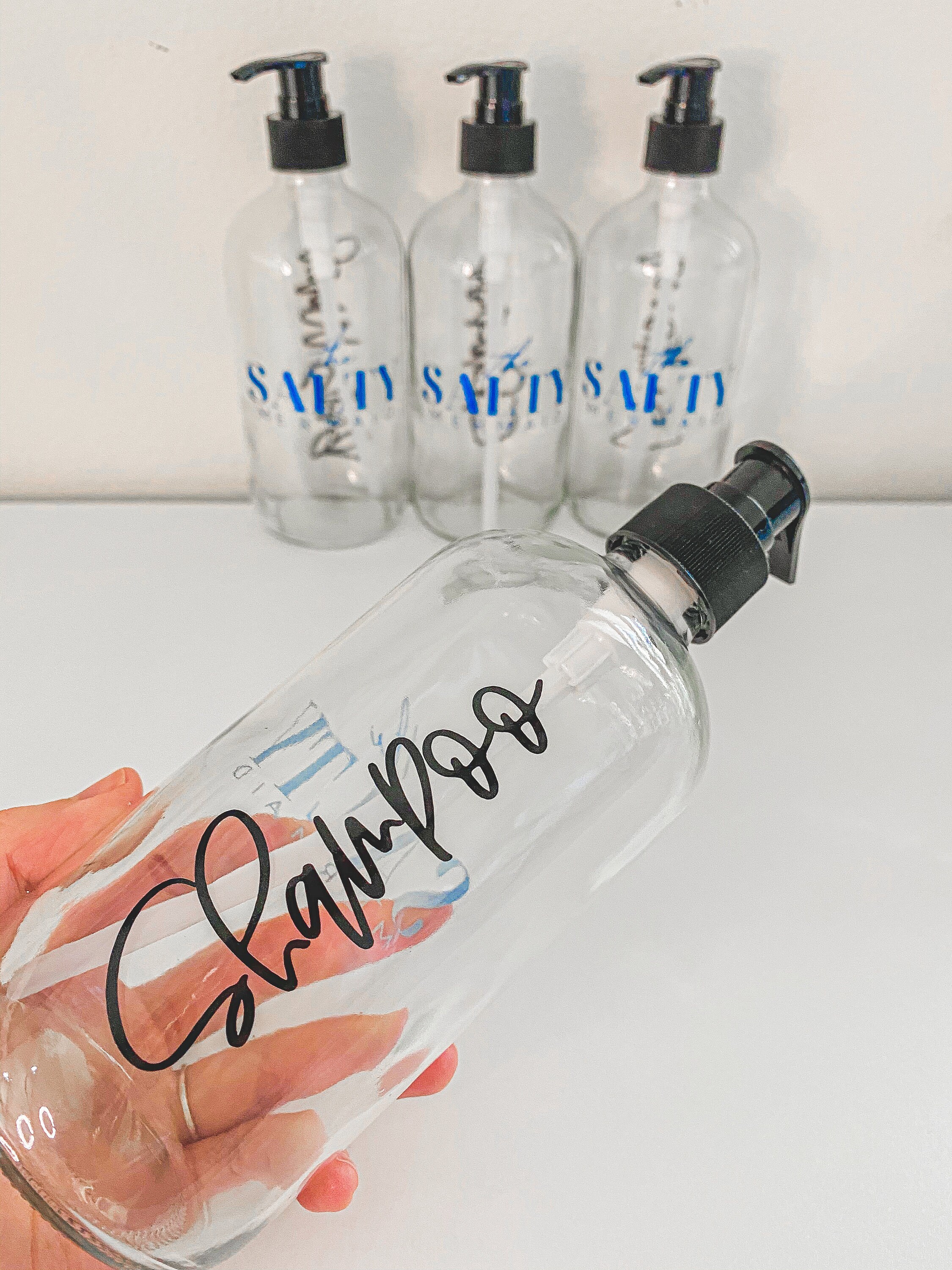 Custom Glass Shampoo Refillable Bottles. Uniform 16oz Glass Etsy
