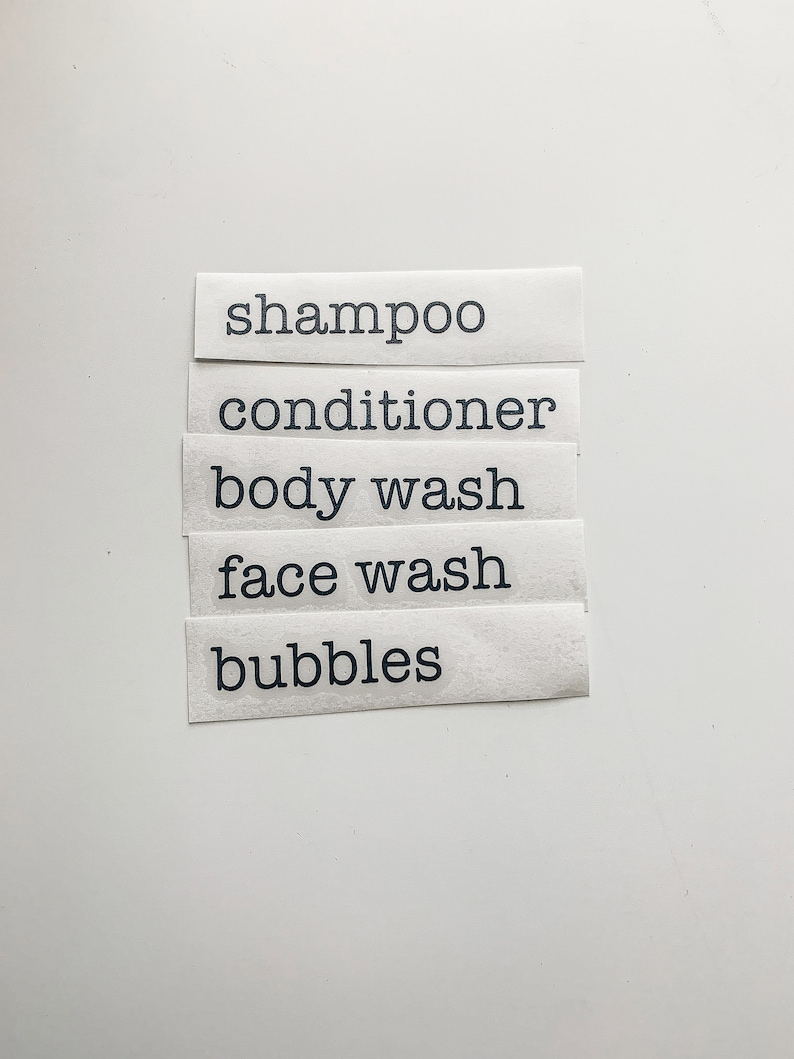 Shampoo Conditioner Body Wash Stickers Personalized Shampoo Etsy