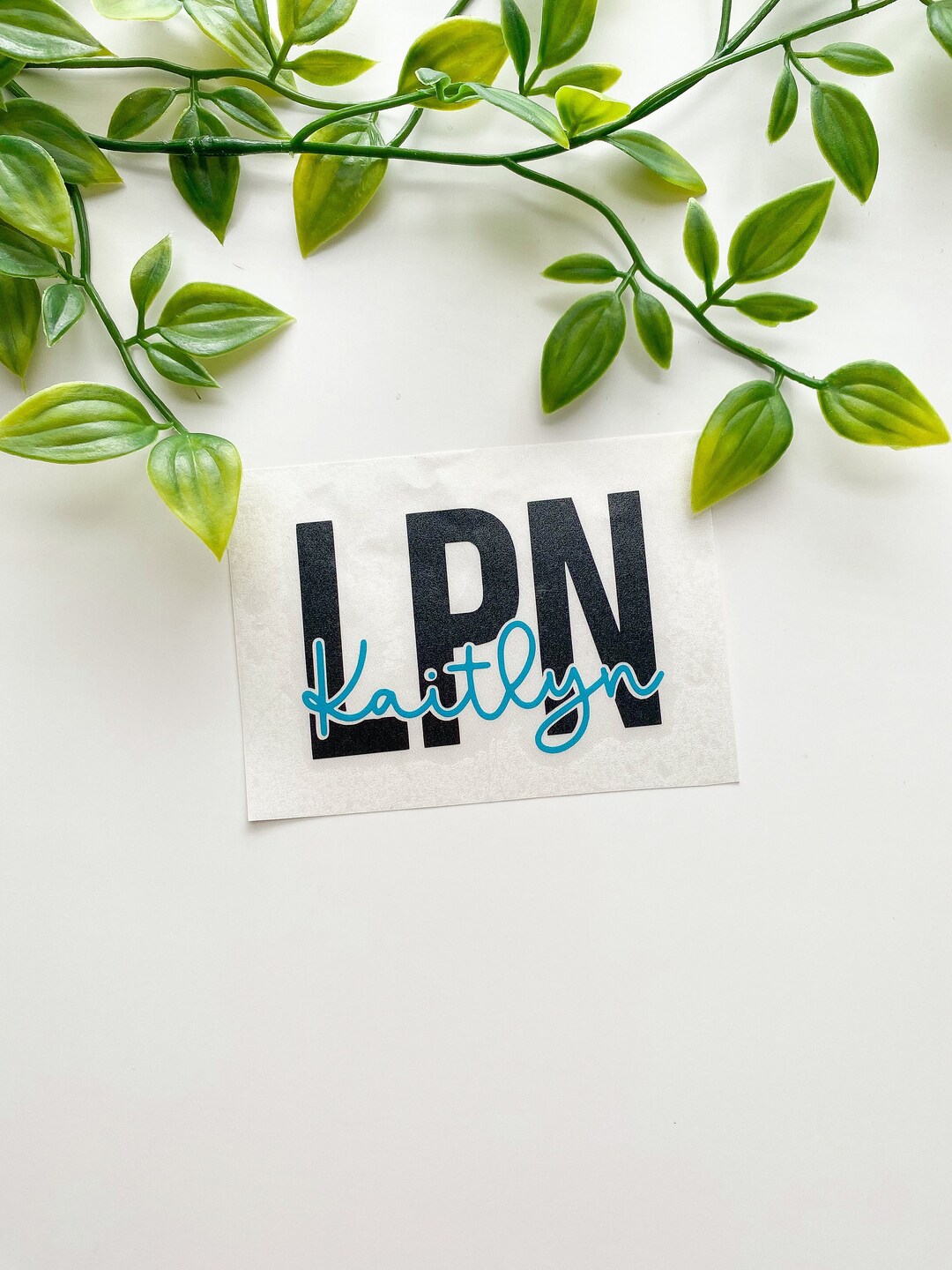 LPN Sticker Waterproof Vinyl Decal Personalized LPN Name - Etsy