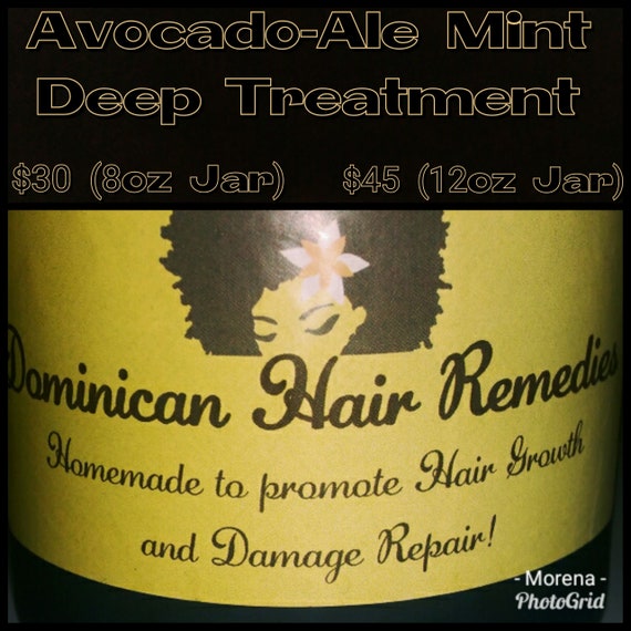 Avocadoaloe Mint Hair Treatment Natural Homemade To Promote Etsy