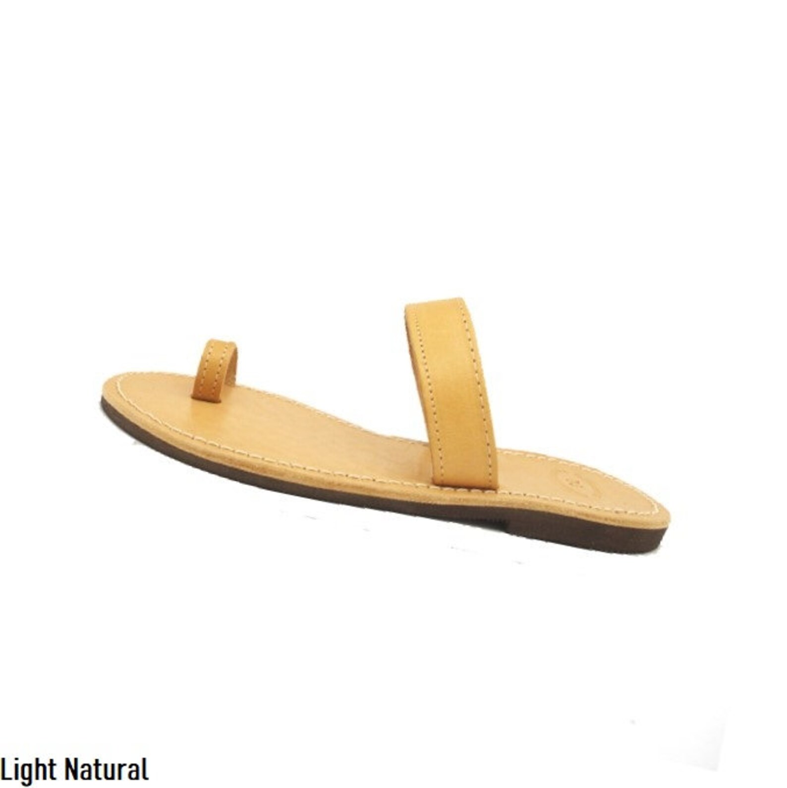 Men's Leather Sandals Genuine Leather Dark Brown Etsy