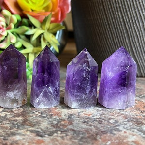 CLEARANCE Phantom Amethyst Mini Small Crystal Tower Point | YOU CHOOSE | Purple Crystals | Crystal Generator | Home Decor | Gift