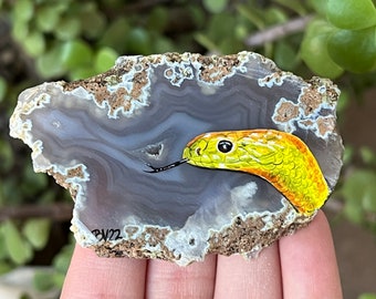Painted Rock Snake - Etsy