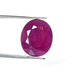 Natural Ruby Oval Cut 12.75x11 mm 7.62 CTS Faceted Loose Certified Gemstone