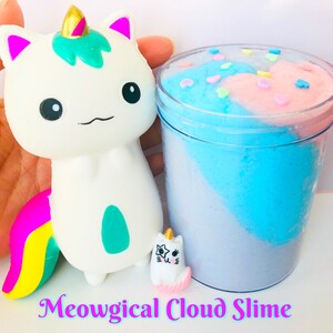 Meowgical Duftwolke Schleim _ Kostenlose Mini Squishy!  Ungiftige Inhaltsstoffe _ Caticorn Squishy