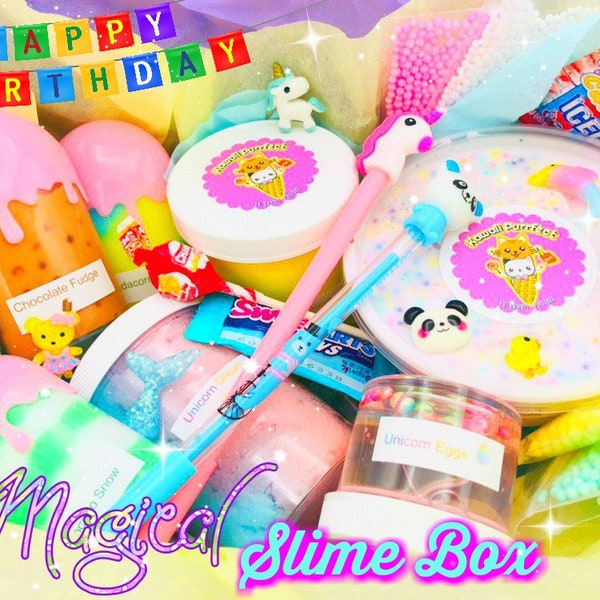 Nontoxic _ The Magical Experience Scented Unique Birthday Slime Box _ Ship Next Business day_ Free Mini Squishy!