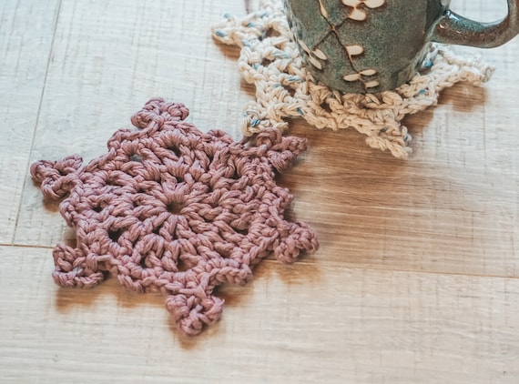 Crochet Snowflake Coaster Free Pattern Snowflakes Coasters Free