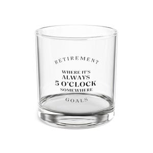 Retirement Rocks Glass | Engraved 10oz Drinkware | Perfect Gift for Celebrations, Home Bar, Retirement Party, Cheers!