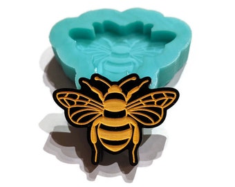 HoneyBee Resin Mold - Magnet and Wax Melt Mold - Nature & Animals Silicone Mold - Engraved Mould for Epoxy or UV Resin by ResinQueenShop