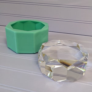 Crystal Octagon Resin Mold- Great w/ Resin & Flower Preservation, Gypsum, Concrete - Made w/ Platinum Silicone by ResinQueenShop